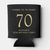 Rafraîchisseur Pour Canette Soirée Black Gold 70e anniversaire (Dos)