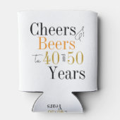 Rafraîchisseur Pour Canette Soirée d'anniversaire conjointe et bière minimes (Dos)