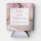 Rafraîchisseur Pour Canette Soirée d'anniversaire rose parties scintillant or (Devant)