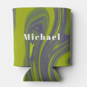 Rafraîchisseur Pour Canette Soirée de mariage à Cravate verte personnalisée (Dos)