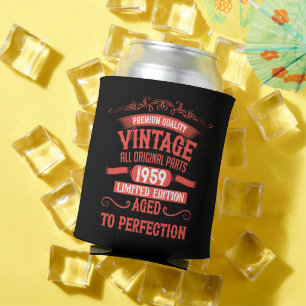 Rafraîchisseur Pour Canette Soirée personnalisée vintage de 65e anniversaire