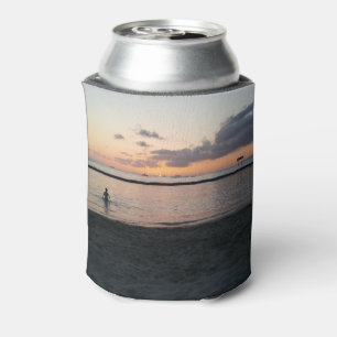Rafraîchisseur Pour Canette Soirée Sunset Plage tropicale Waikiki Oahu Hawaii