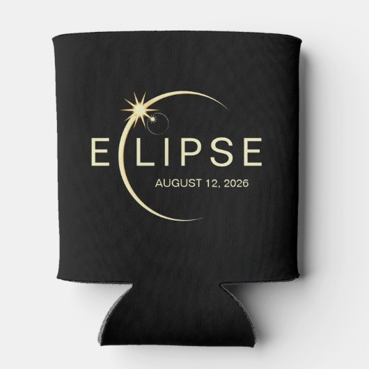 Rafraîchisseur Pour Canette Solar Eclipse Astronomy Event 2026 (Dos)