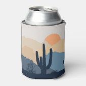 Rafraîchisseur Pour Canette Soleil désert bleu et beige (Can devant)