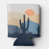 Rafraîchisseur Pour Canette Soleil désert bleu et beige (Dos)