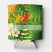 Rafraîchisseur Pour Canette Soleil tropical avec un colibri (Dos)