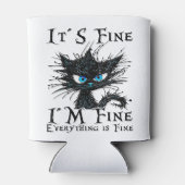 Rafraîchisseur Pour Canette son im fine tout va bien drôle noir c (Dos)