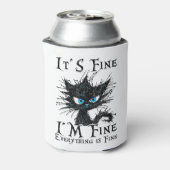 Rafraîchisseur Pour Canette son im fine tout va bien drôle noir c (Can Dos)