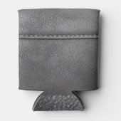 Rafraîchisseur Pour Canette Sophistication en cuir noir : Luxe du cuir noir (Devant)