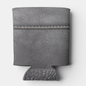 Rafraîchisseur Pour Canette Sophistication en cuir noir : Luxe du cuir noir (Dos)