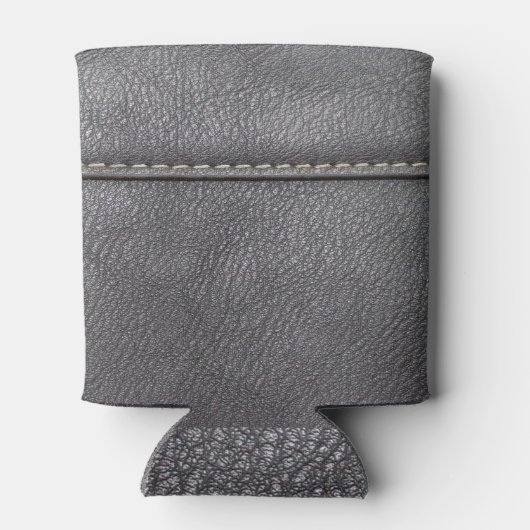 Rafraîchisseur Pour Canette Sophistication en cuir noir : Luxe du cuir noir (Dos)