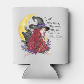 Rafraîchisseur Pour Canette Sorcière, chat noir et lune de croissant (Dos)