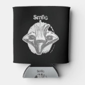 Rafraîchisseur Pour Canette Souriez ! Noir/Blanc à deux côtés (Devant)