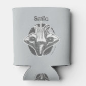 Rafraîchisseur Pour Canette Souriez ! Noir/Blanc à deux côtés (Dos)