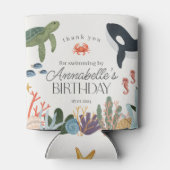 Rafraîchisseur Pour Canette Sous l'océan Mer Fête d'anniversaire Favors (Dos)