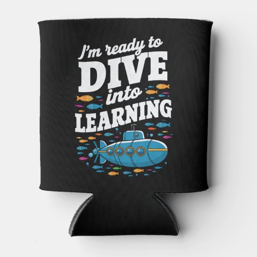 Rafraîchisseur Pour Canette Sous-Marin Scolaire Prêt À Plonger Dans L'Apprenti (Devant)