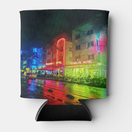 Rafraîchisseur Pour Canette South Beach, Miami, Floride Art Déco (Devant)