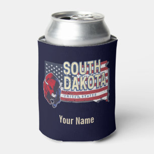 Rafraîchisseur Pour Canette South Dakota États-Unis Retro State Map Vintage