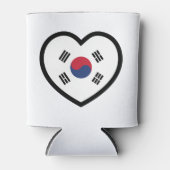 Rafraîchisseur Pour Canette South Korea Flag Heart (Devant)