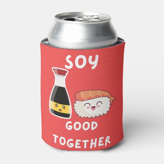 Rafraîchisseur Pour Canette Soy Good Together Funny Asian Food Pun (Can devant)