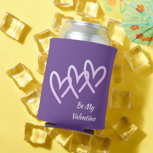 Rafraîchisseur Pour Canette Soyez Mon Valentine Purple Can Cooler (Été in situ)