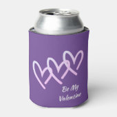 Rafraîchisseur Pour Canette Soyez Mon Valentine Purple Can Cooler (Can devant)