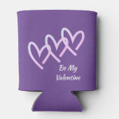 Rafraîchisseur Pour Canette Soyez Mon Valentine Purple Can Cooler (Dos)