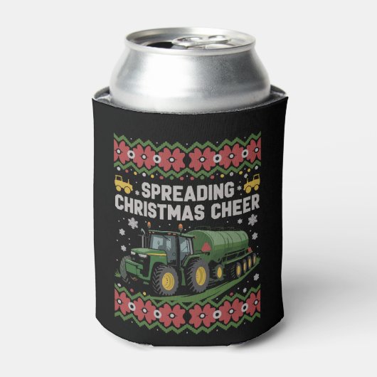 Rafraîchisseur Pour Canette Spreading Xmas Cheer Farming Tractor Ugly Sweat (Can devant)