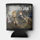 Rafraîchisseur Pour Canette Squirrel Jam - drôle de groupe de rock (Dos)