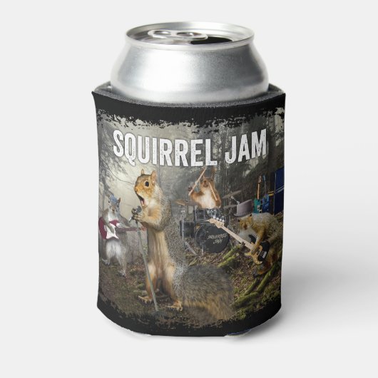 Rafraîchisseur Pour Canette Squirrel Jam - drôle de groupe de rock (Can Dos)