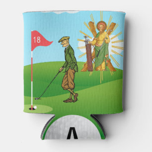 Rafraîchisseur Pour Canette SS. Andrew & Jude avec 2 golfeurs masculins