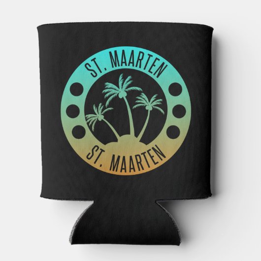 Rafraîchisseur Pour Canette St Maarten Ocean Aqua Blue Gradient Sint Martin (Dos)