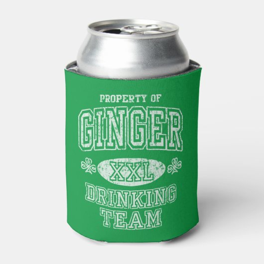 Rafraîchisseur Pour Canette St Patrick's Day Ginger Drinking Team (Can devant)