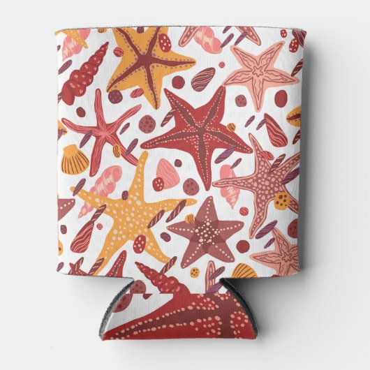 Rafraîchisseur Pour Canette Starfish Shells : Motif scandinave (Devant)