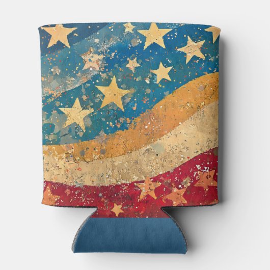 Rafraîchisseur Pour Canette Stars et rayures Folksy (Dos)