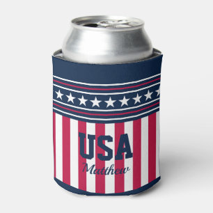 Rafraîchisseur Pour Canette Stars et stries surnommés American Styled
