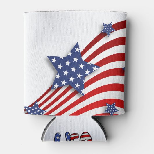 Rafraîchisseur Pour Canette Stars & Stripes USA (Devant)