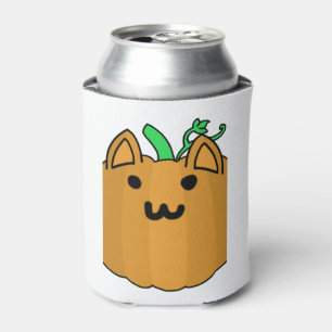 Rafraîchisseur Pour Canette Sticker Halloween Citrouille Chat