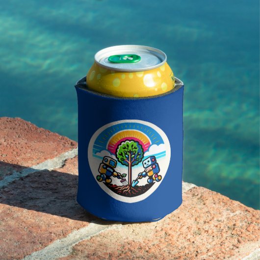 Rafraîchisseur Pour Canette Sticker Planteur d'arbre IA Conception robotique é (Piscine in situ)