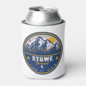 Rafraîchisseur Pour Canette Stowe Mountain Vermont Retro Sunset Ski Souvenir (Can devant)