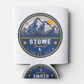 Rafraîchisseur Pour Canette Stowe Mountain Vermont Retro Sunset Ski Souvenir (Dos)