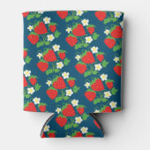 Rafraîchisseur Pour Canette Strawberry and Flower Blue Pattern (Devant)