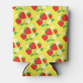 Rafraîchisseur Pour Canette Strawberry and Flower Yellow Pattern (Devant)