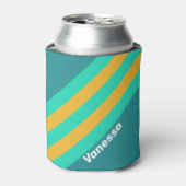 Rafraîchisseur Pour Canette Stripes de mer éclairées avec nom (Can devant)