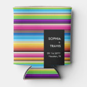 Rafraîchisseur Pour Canette Stripes Serape Springtime | Mariage (Devant)