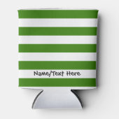 Rafraîchisseur Pour Canette STRIPES vert réglable avec nom (Devant)