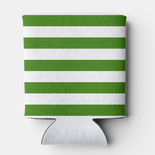 Rafraîchisseur Pour Canette STRIPES vert réglable avec nom (Dos)