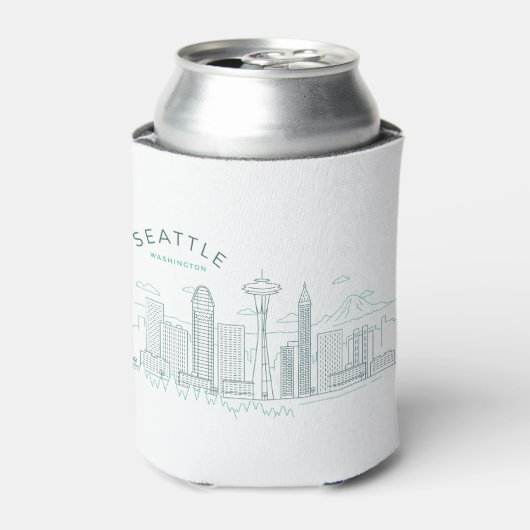 Rafraîchisseur Pour Canette Stroke Skyline de Seattle (Can devant)
