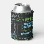 Rafraîchisseur Pour Canette Style de jeu Pixel : motif abstrait transparent (Can devant)