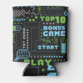 Rafraîchisseur Pour Canette Style de jeu Pixel : motif abstrait transparent (Devant)